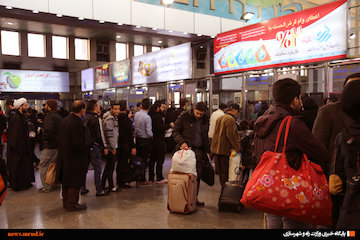 راه آهن تهران در یک روز پرمسافر