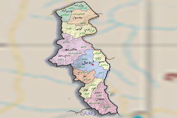 نقشه استان اردبیل