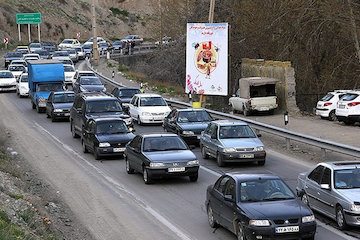 ۴ ميليون تردد نوروزی در محورهای مواصلاتی چهارمحال و بختیاری جاده ترافيك