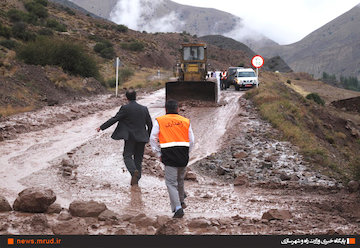 مسدود شدن محور توسكستان - علی آباد كتول بر اثر سیلاب