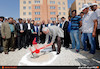 کلنگ زنی برای احداث مدرسه در حاشیه مراسم افتتاح ۵۰ هزار واحد مسکن مهر استان تهران