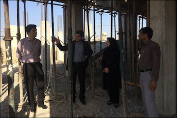 بازدید از روند اجرایی ساخت مدرسه ۹ کلاسه تنگک سه در بوشهر بازدید از روند احداث مدرسه