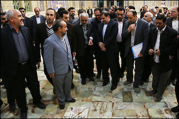 پروژه ساماندهی تقاطع هم سطح سرخه افتتاح شد/ ادای احترام آخوندی به مقام شامخ شهدای سرخه  گلزار شهدای سرخه