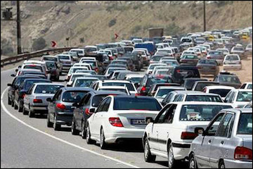 ترافیک سنگین در آزادراه قزوین - کرج و محور شهریار - تهران  ترافیک در مسیر  ایلام مهران