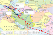نقشه کریدور خلیج فارس-دریای سیاه
