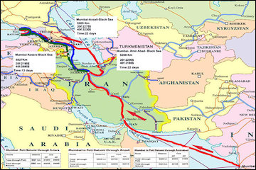 جایگاه ممتاز ایران در کریدورهای منطقهای، راهآهن و فرودگاهی/ بررسی زمینههای همکاری ایران و رومانی در حوزه حملونقل نقشه کریدور خلیج فارس-دریای سیاه