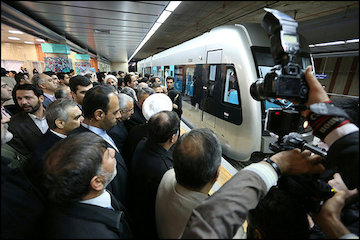 مراسم افتتاح فاز ٣ خط یک قطار شهری مشهد