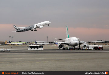 برقراری ۵۷۱ پرواز برای اعزام و بازگشت بیش از ۸۱ هزار زائر حسینی به عتبات/ صدور ۸۶۶مجوز پرواز برای جابجایی زوار فرود نمادين ايرباس A-۳۵۰ در فرودگاه مهرآباد