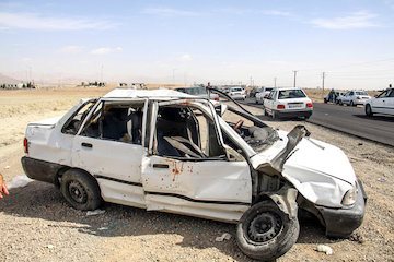 ۱۴ حادثه رانندگی و ۱۸زخمی طی دو روز در جادههای شاهرود و میامی تصادف جادهای