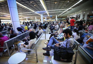 مسافران نوروزی در فرودگاه کیش