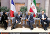 اصغر فخریه کاشان و وزیر حمل و نقل فرانسه در مراسم آغاز مجدد پروازهای ایرفرانس به ایران