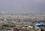 نمایی زیبا از شهر تهران و فرودگاه بین‌المللی مهرآباد