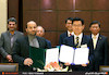 بابک احمدی و مقام کره ای پس از امضای تفاهم نامه