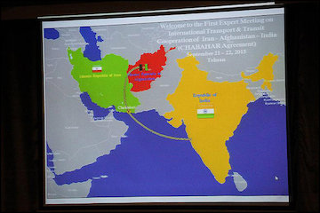 نقشه کریدور هند چابهار