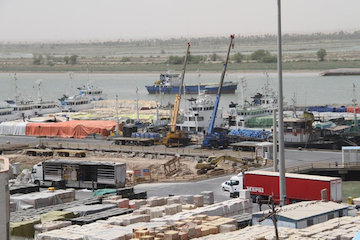 صادرات اولین محموله کانتینری از بندر آبادان به کشورهای حاشیه خلیج فارس بندر آبادان