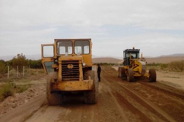 اصلاح محور روستایی کلاته بالی در خراسان شمالی شن ریزی