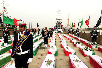 بندر آبادان فردا میزبان پیکر ۱۰۰ شهید وطن است ورود پیکر شهدا