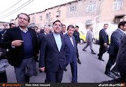 بازدید وزیر راه وشهرسازی از پیاده راه احداث شده در همدان