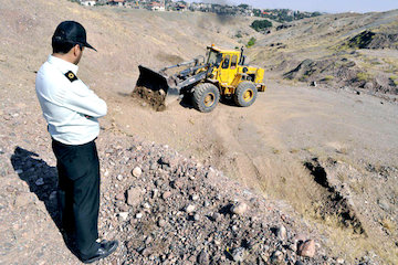 رفع تصرف ۷۸ هزار مترمربع از اراضی ملی در شهرستان طرقبه شاندیز رفع تصرف