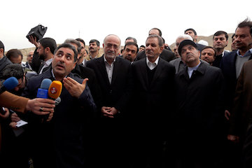 بازدیدآخوندی و جهانگیری از روند ساخت آزادراه همت- كرج بازدید