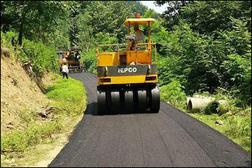 بهرهبرداری از ۴ پروژه آسفالت راه روستایی در شهرستان عباسآباد آسفالت