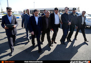 ورود وزیر راه و شهرسازی به فرودگاه جیرفت و بازدیداز این فرودگاه
