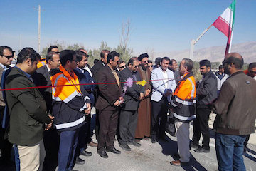 بهرهبرداری از رفع نقاط حادثهساز در محور مهر -گلهدار مراسم