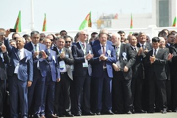 آغاز بهرهبرداری از بندر جدید بین المللی ترکمنباشی ترکمنستان  بندر ترکمنباشی