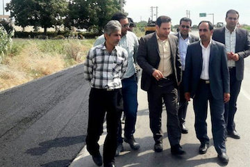 عملیات اجرای آسفالت محور حسین آباد - طوسکلا بازدید