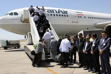 انجام ۱۶ پرواز حج از شهرهای تهران، مشهد، گرگان، ساری، اصفهان و بیرجند در  ۲۵ تیرماه حجاج شیراز