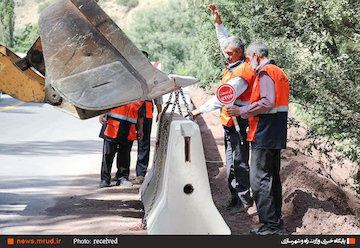 بازدید مدیرکل راهداری و حمل و نقل جاده‌ای البرز از پروژه‌های محور کرج- کندوان