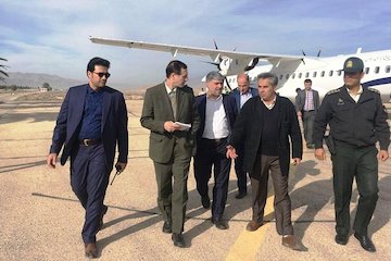 بازدید مهآبادی از فرودگاه جهرم بازدید مهآبادی