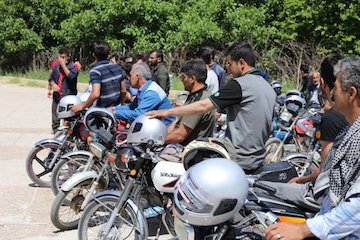 آغاز طرح پنجگانه ایمنی حمل و نقل در شهرستان بروجرد موتورسوار