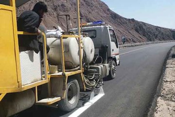 خط کشی ۹۳۵ کیلومتر از محورهای مواصلاتی استان اردبیل خطکشی