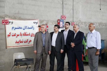 بازدید مديركل راهداري و حمل و نقل جادهاي مازندران از مراکز معاینه فنی خودروهای سنگین بازدید