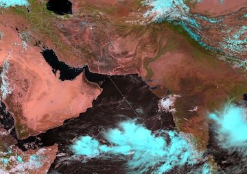 شکلگیری سیستم کمفشار حارهای در ۹۰۰ کیلومتری چابهار/ احتمال تشکیل طوفان حارهای وجود دارد سیستم کم فشار حاره ای- هواشناسی - طوفان