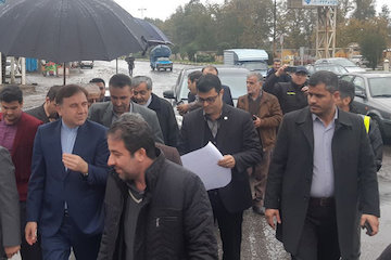 بازدید استاندار گیلان از روند عملیات تکمیلی تقاطع غیرهمسطح گیل لاهیجان بازديد