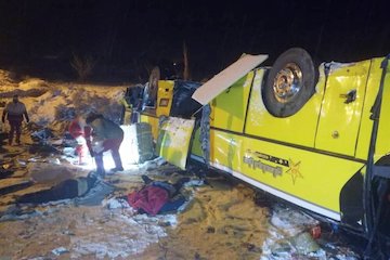 علت حادثه واژگونی اتوبوس در آزادراه تبریز-زنجان اعلام شد حادثه زنجان-تبریز