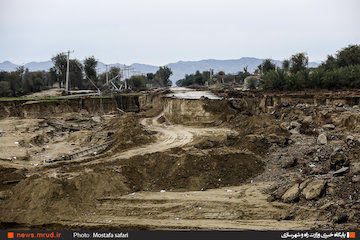 تخریب راه های روستایی در منطقه دشت یاری بر اثر سیل