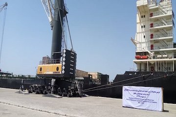 ورود دومین محموله گندم اهدایی کشور هند به افغانستان / حمل یکسره محموله ۱۰ هزار تنی گندم اهدایی هند به افغانستان مراسم