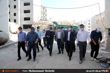 تلاش برای آمادهسازی ۲۰۰۰۰ واحد مسکونی در پردیس برای افتتاح در آبانماه بازدید قائم مقام وزیر راه وشهرسازی از پروژه های مسکن مهر پردیس