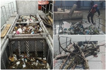 جمع آوری ۳ هزار مترمکعب و ۲۶ تن زباله از سطح آب و بستر حوضچههای بندر گیلان بنادر