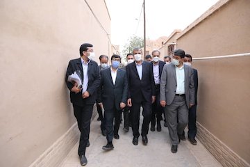 افتتاح طرح بازآفرینی محله مهرپادین شهر مهریز در استان یزد  بازآفرینی مهریز