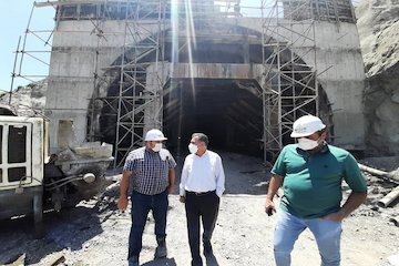 بازدید مدیرعامل شرکت ساخت و توسعه زیربناهای حمل و نقل از مراحل نهایی عملیات اجرایی تونل البرز