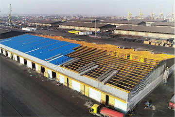 نوسازی پنجمین انباربندر شهید رجایی با ۶۵ درصد پیشرفت فیزیکی انبار بندر شهید رجایی