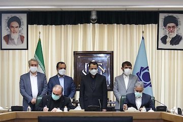 تفاهمنامه استعلام صورتحساب الکترونیکی میان بانک مسکن و وزارت صمت امضا شد امضای تفاهمنامه