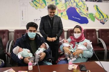 اهدای یک واحد مسکونی به خانواده چهارقلوها در شهر جدید سهند شهرهای جدید