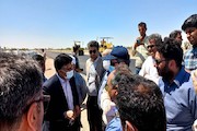 بازدید معاون سازمان برنامه و بودجه کشور از پروژه های ساخت بزرگراه در شمال سیستان و بلوچستان