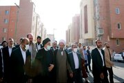 بازدید رییس جمهور و وزیر راه و شهرسازی از سایت مسکن مهر آژینه پیشوا و پروژه سبحان