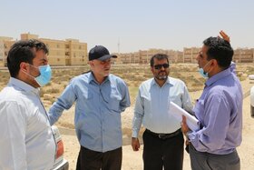 بازدید استاندار بوشهر از روند پیشرفت پروژه‌های نهضت ملی مسکن در شهر جدید عالیشهر
